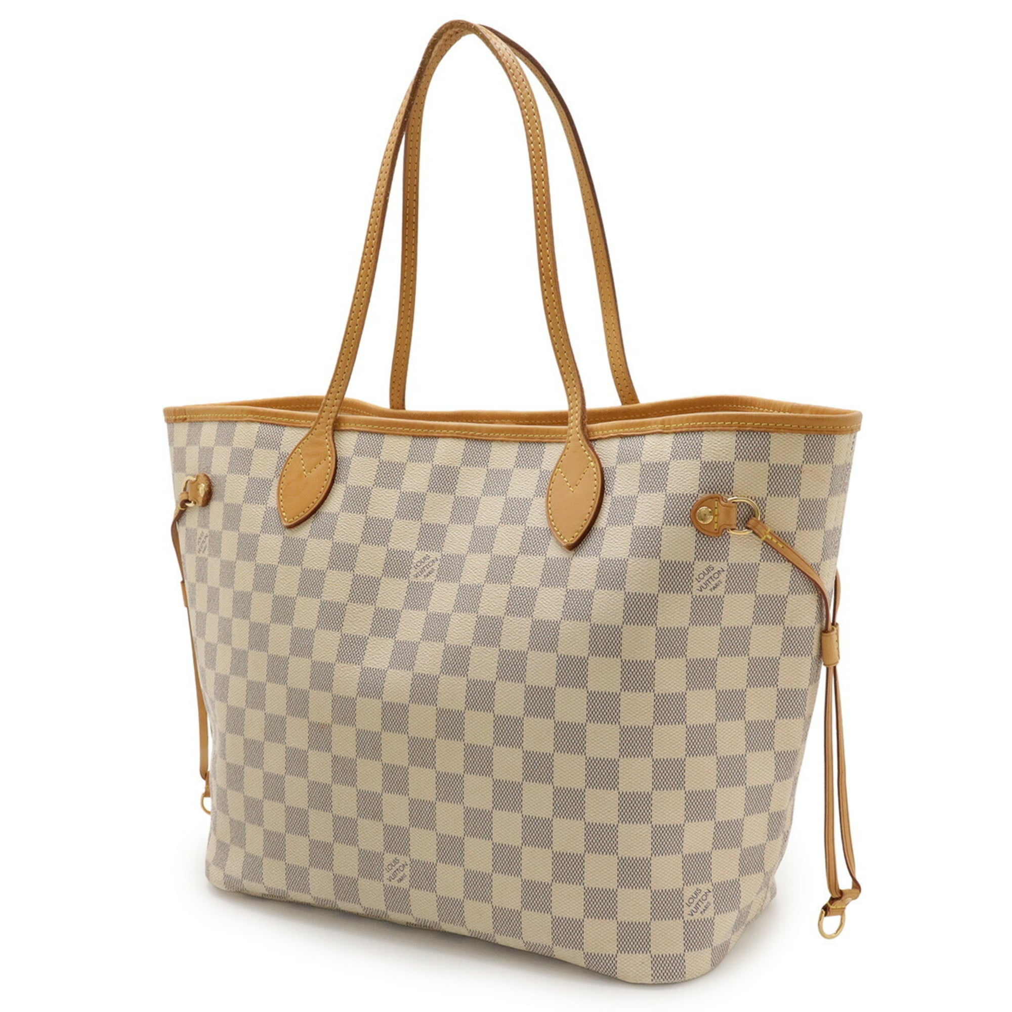 Louis Vuitton Ivory Damier Azur Shoulder Bag Tote Bag (Pre-Owned)