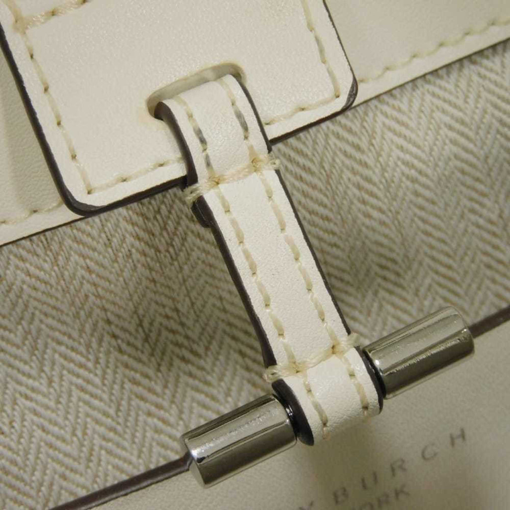 Tory Burch White Leather Handbag Shoulder Bag (Pre-Owned)