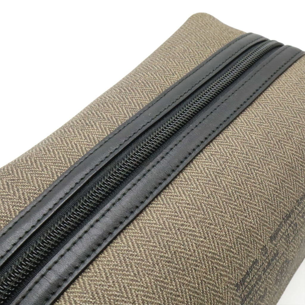 Bvlgari Black Grayish Pvc Leather Pouch (Pre-Owned)