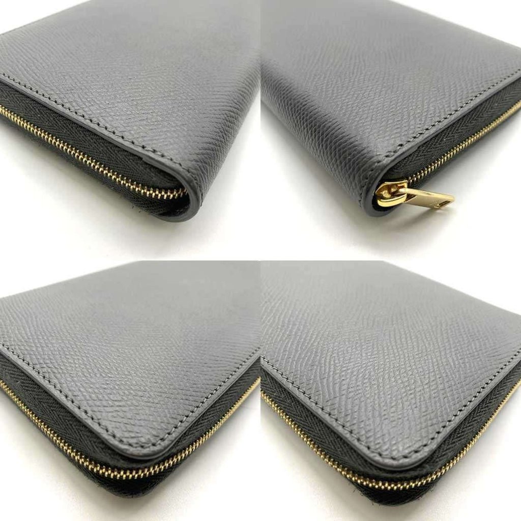 Celine Gray Leather Long Wallet (Bi-Fold) (Pre-Owned)
