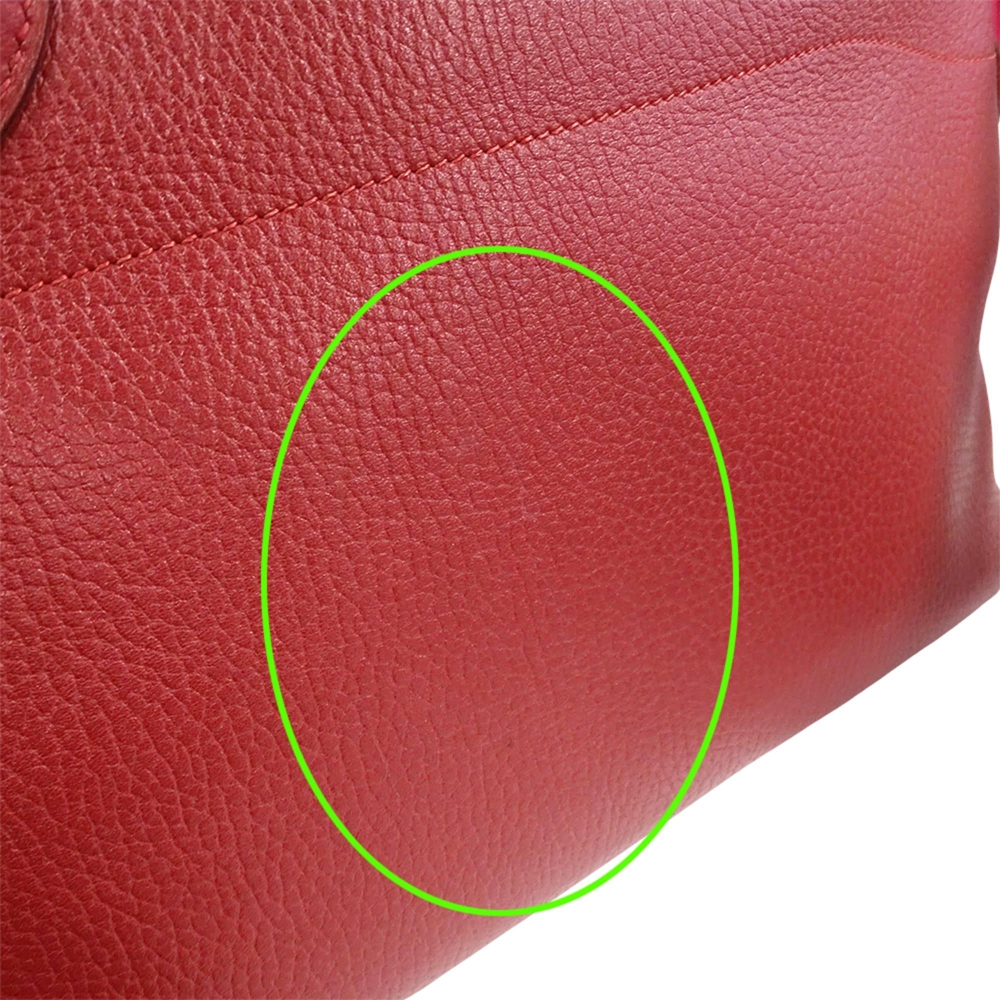 Hermes Red Color Ardennes Leather Handbag Shoulder Bag (Pre-Owned)