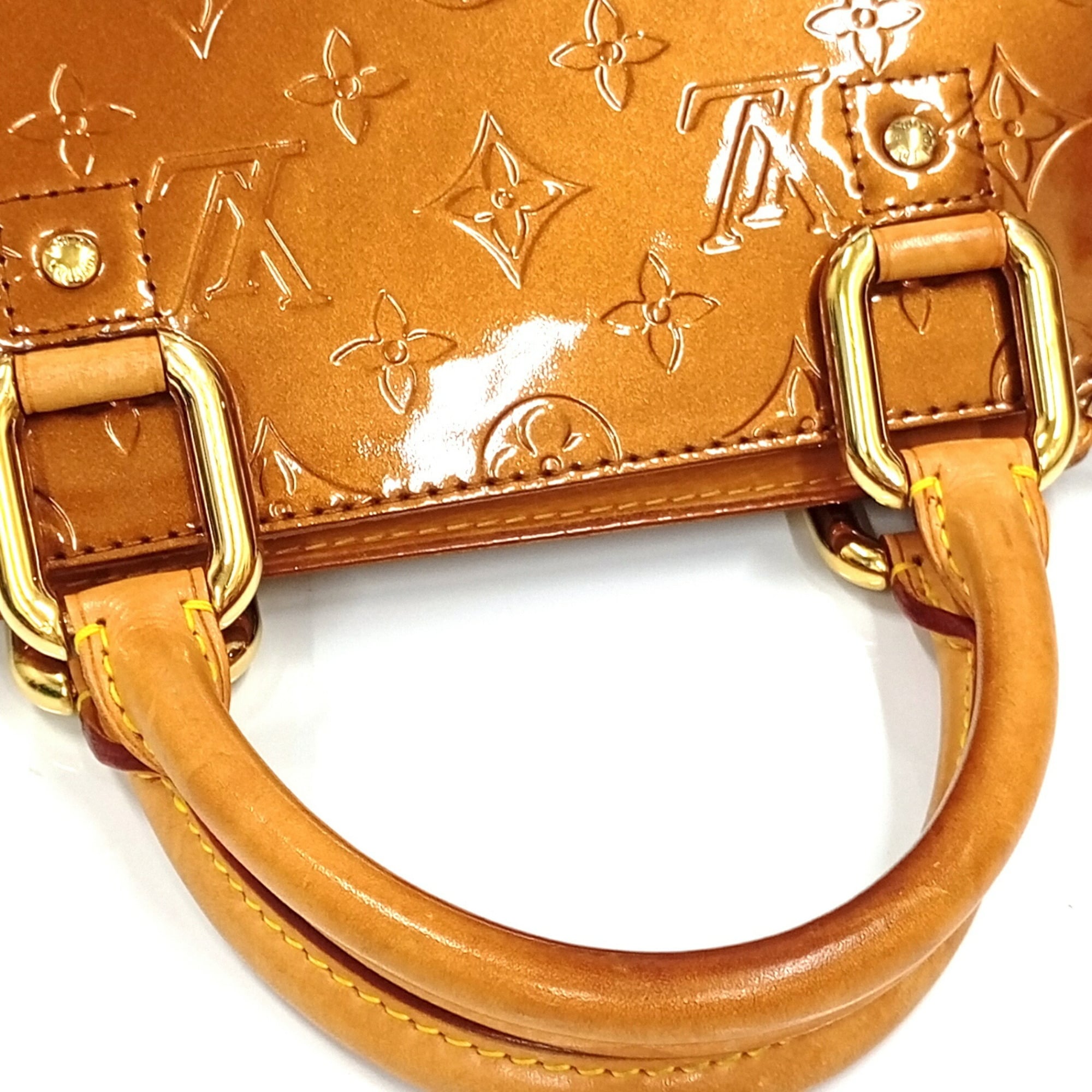Louis Vuitton Bronze Vernis Handbag (Pre-Owned)