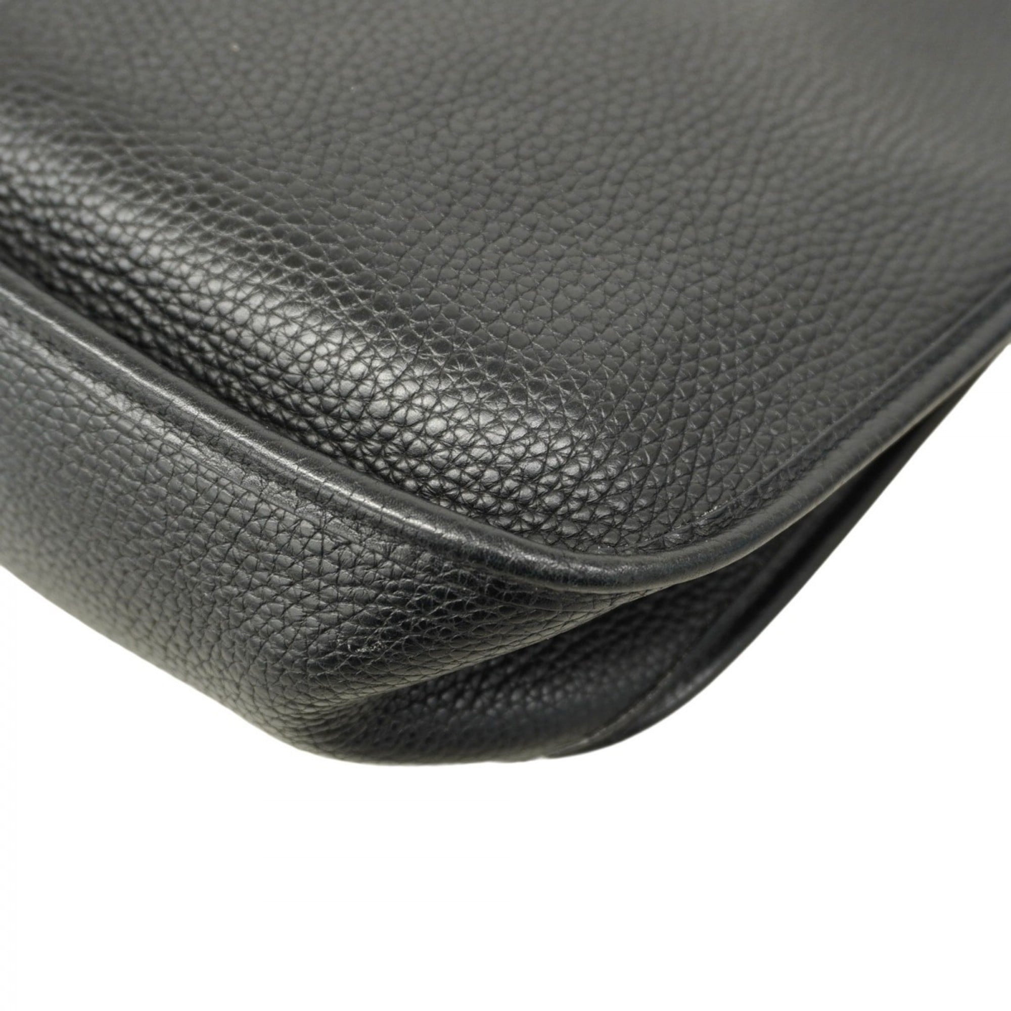 Hermes Black Taurillon Clemence Leather Shoulder Bag (Pre-Owned)