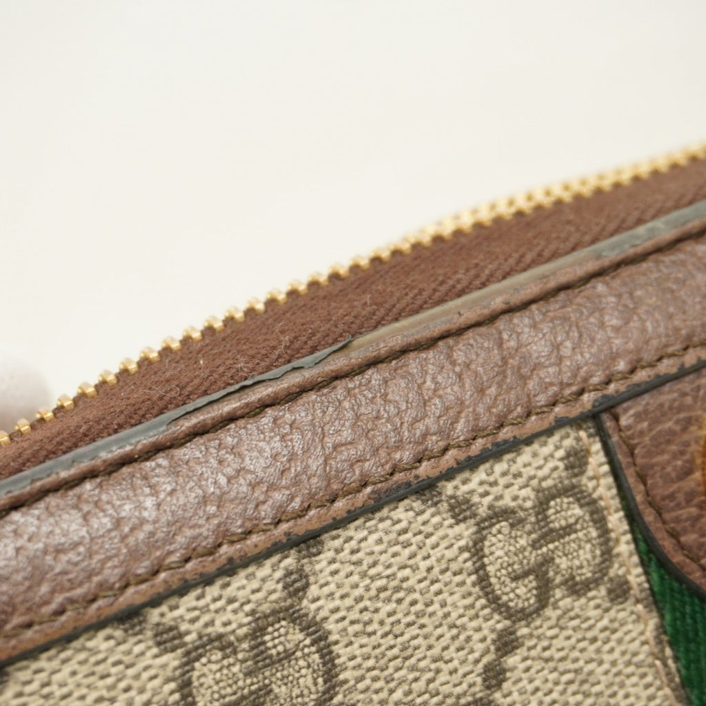 Gucci Beige Brown Pvc Long Wallet (Bi-Fold) (Pre-Owned)
