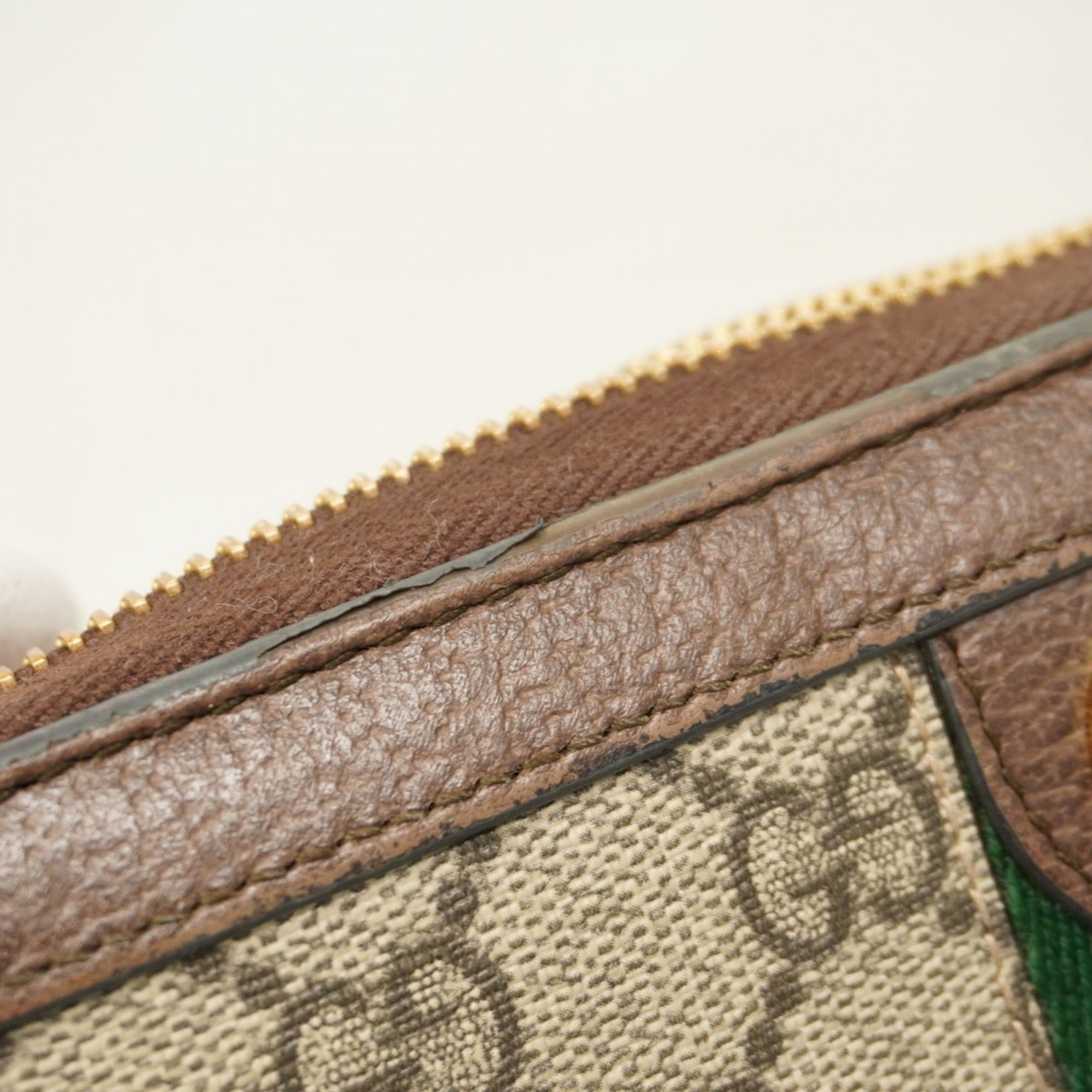 Gucci Beige Brown Pvc Long Wallet (Bi-Fold) (Pre-Owned)