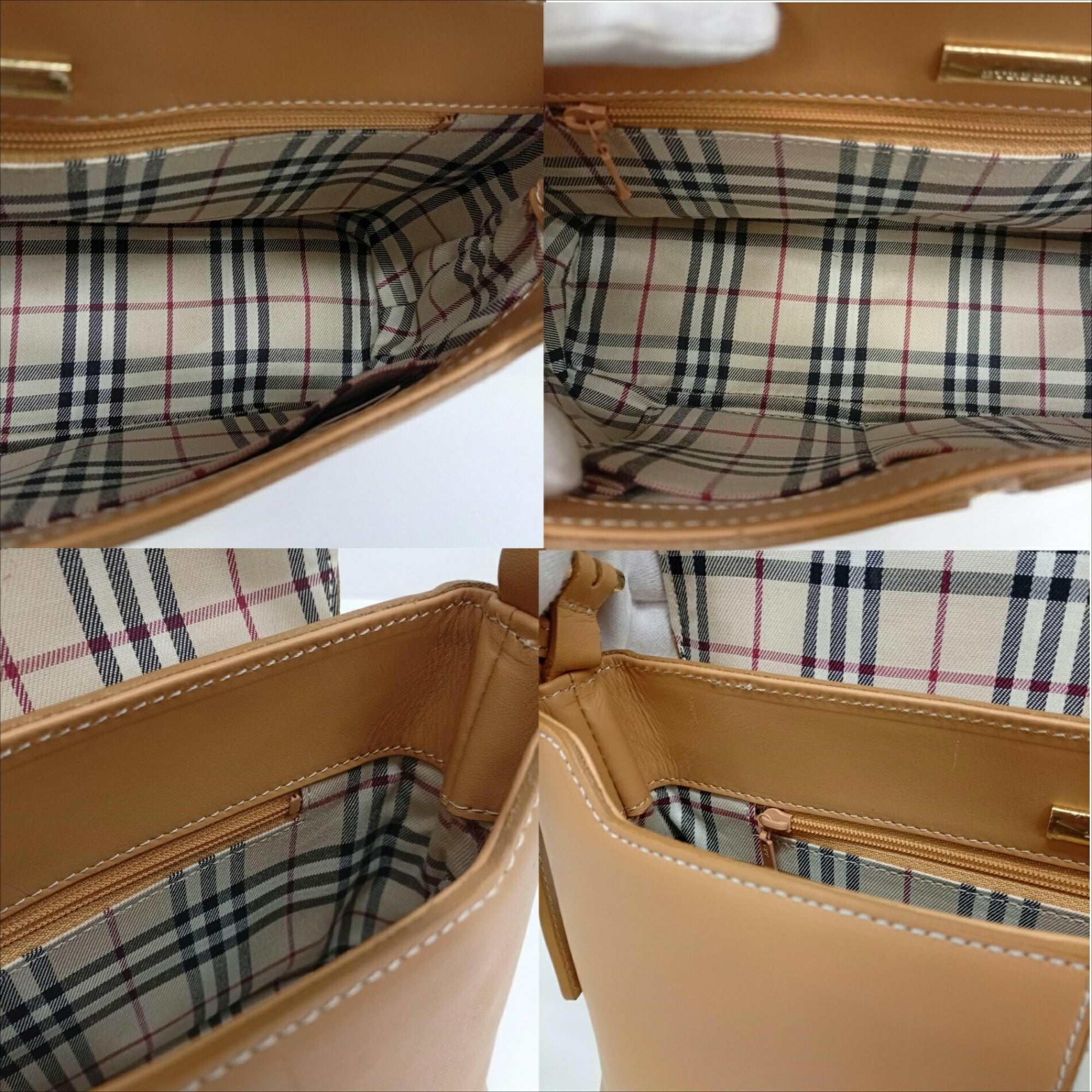 Burberry Beige Leather Shoulder Bag (Pre-Owned)