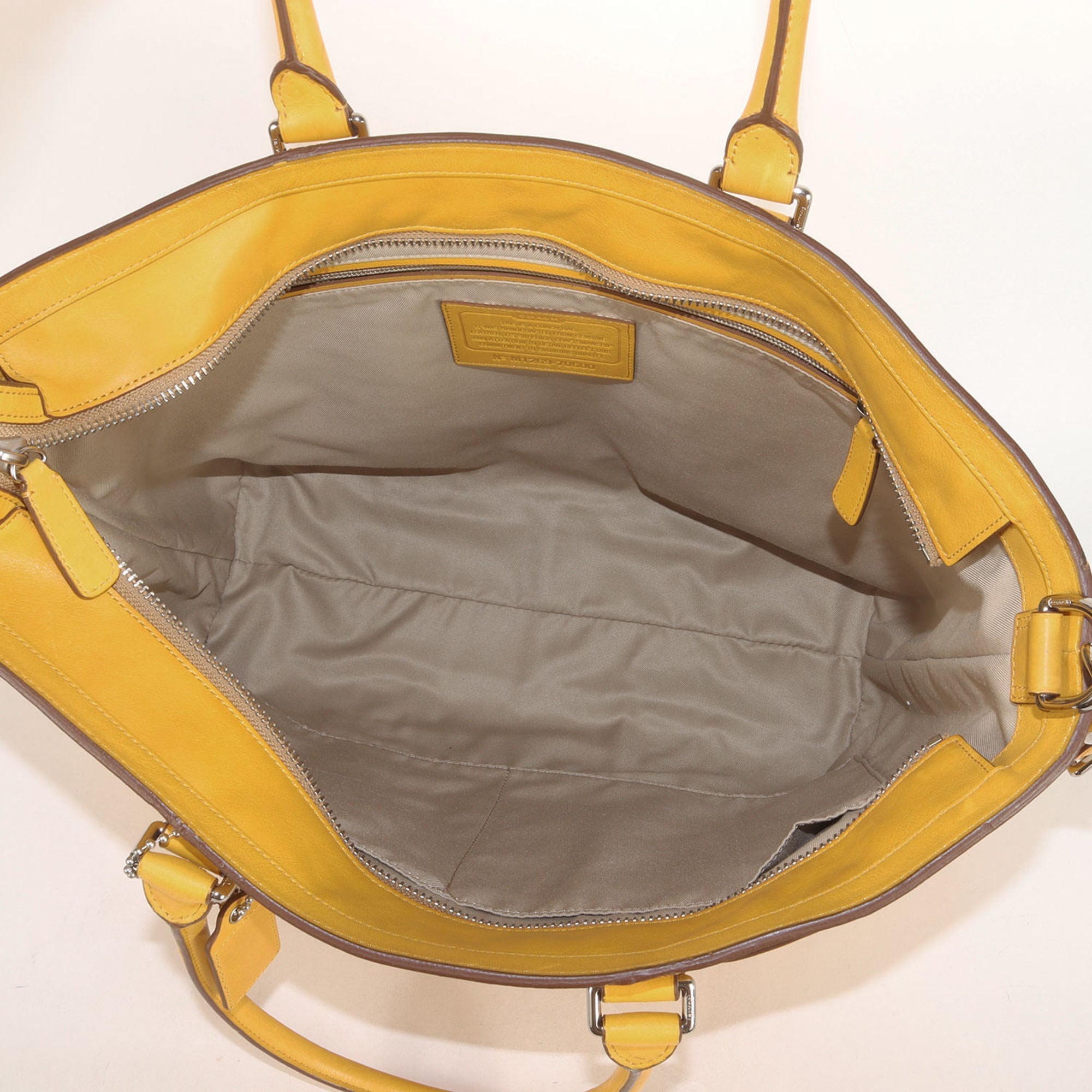 Coach Yellow Leather Tote Bag (Pre-Owned)