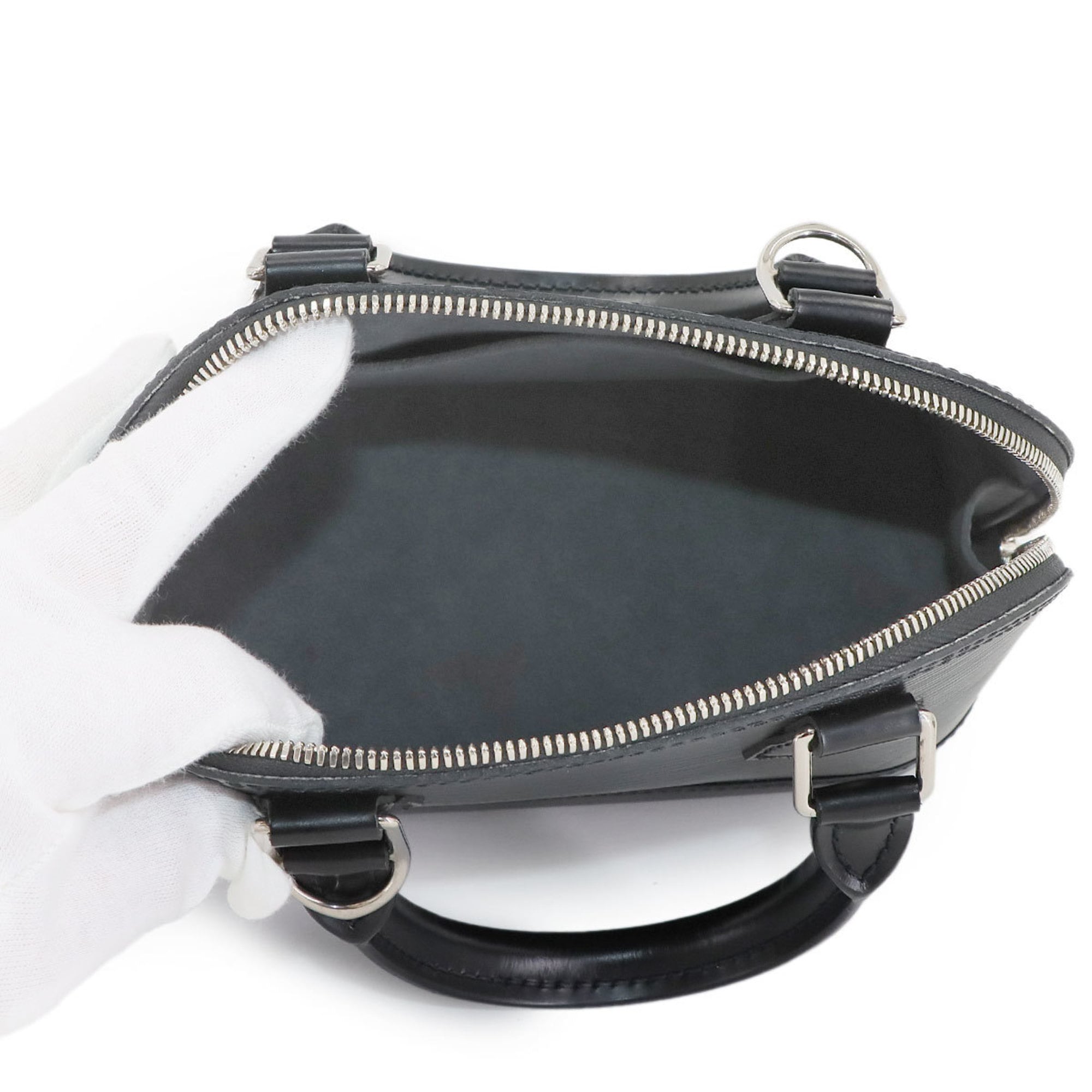 Louis Vuitton Noir Epi Leather Handbag Shoulder Bag (Pre-Owned)