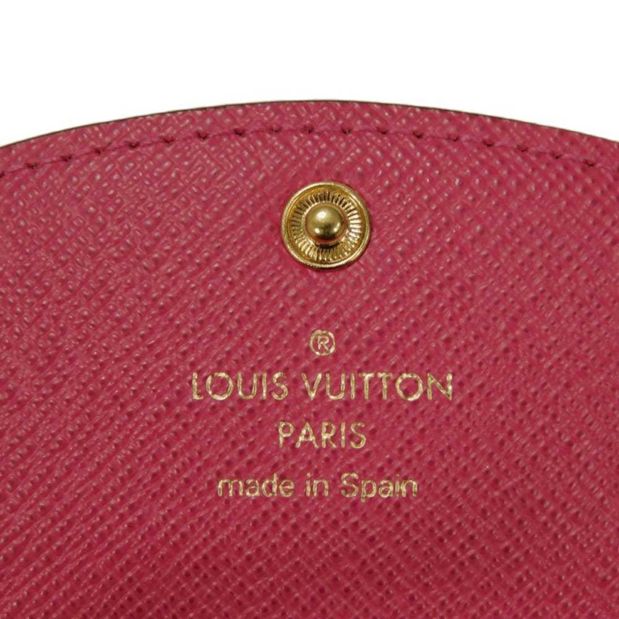 Louis Vuitton Monogram Brown Fuchsia Monogram Monogram Wallet (Bi-Fold) (Pre-Owned)