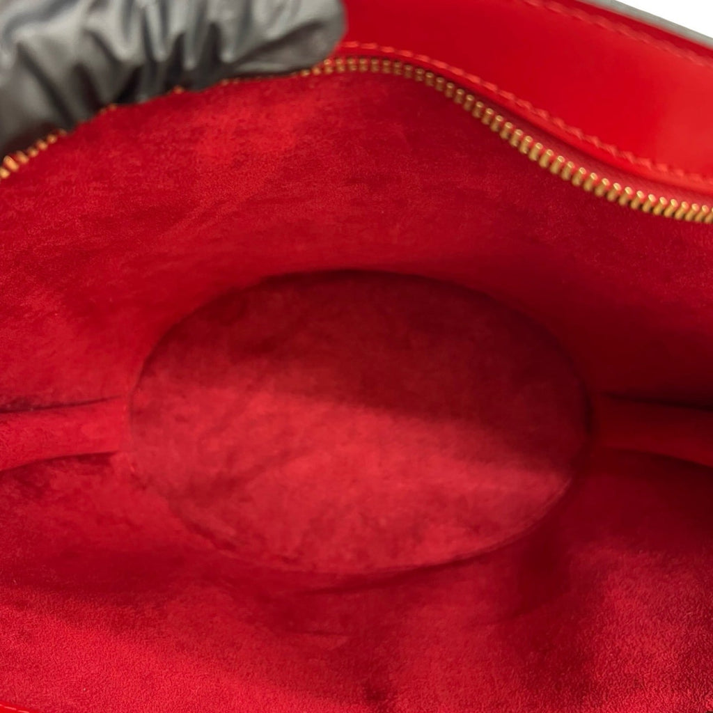 Louis Vuitton Red Color Leather Tote Bag (Pre-Owned)