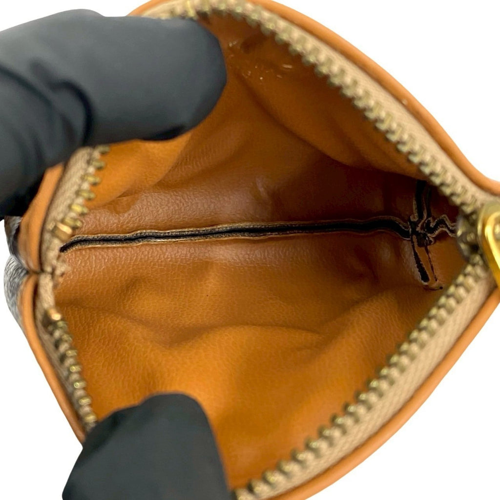 Celine Brown Leather Pvc Coin Purse/Coin Case (Pre-Owned)
