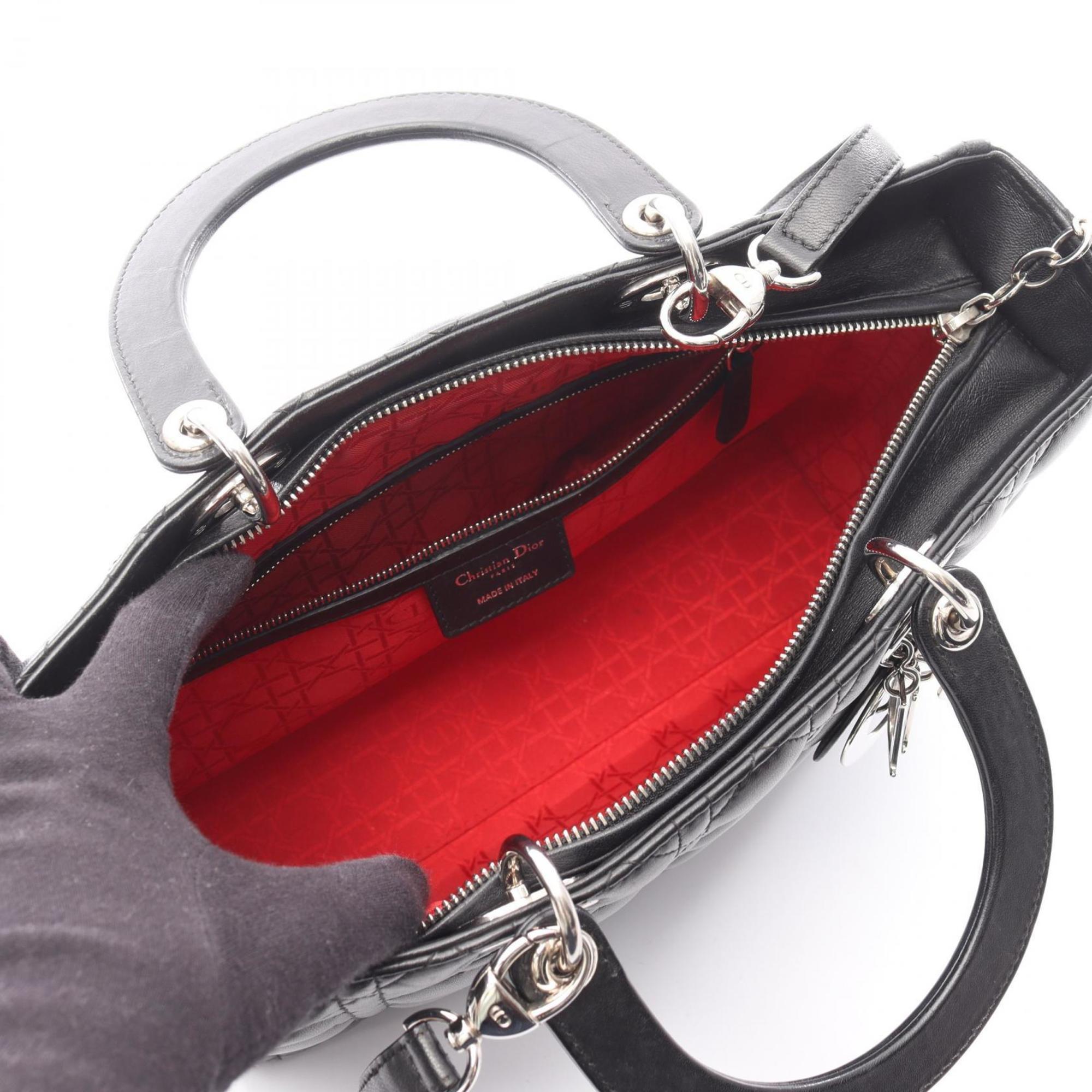 Christian Dior Black Leather Handbag (Pre-Owned)