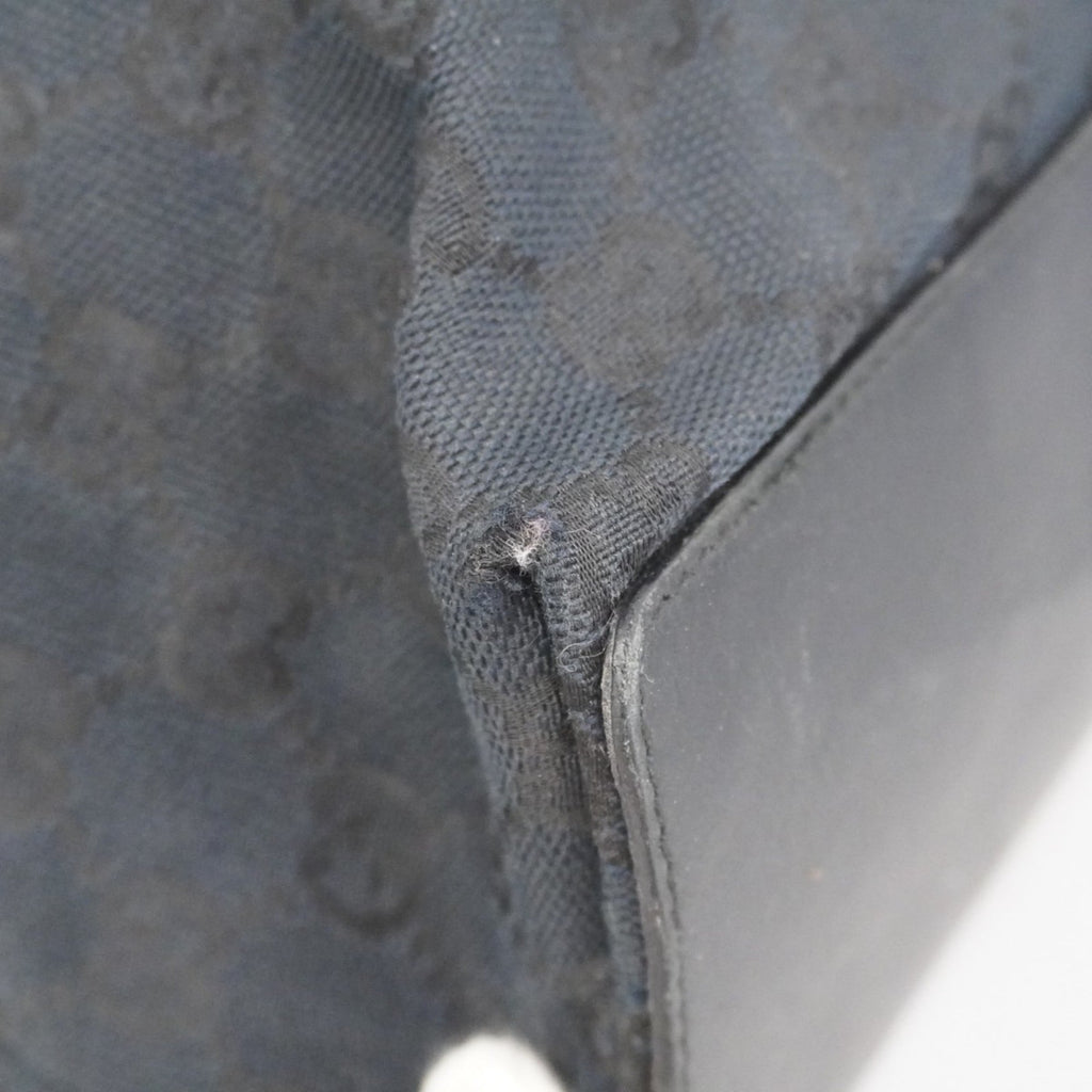 Gucci Black Canvas Tote Bag (Pre-Owned)