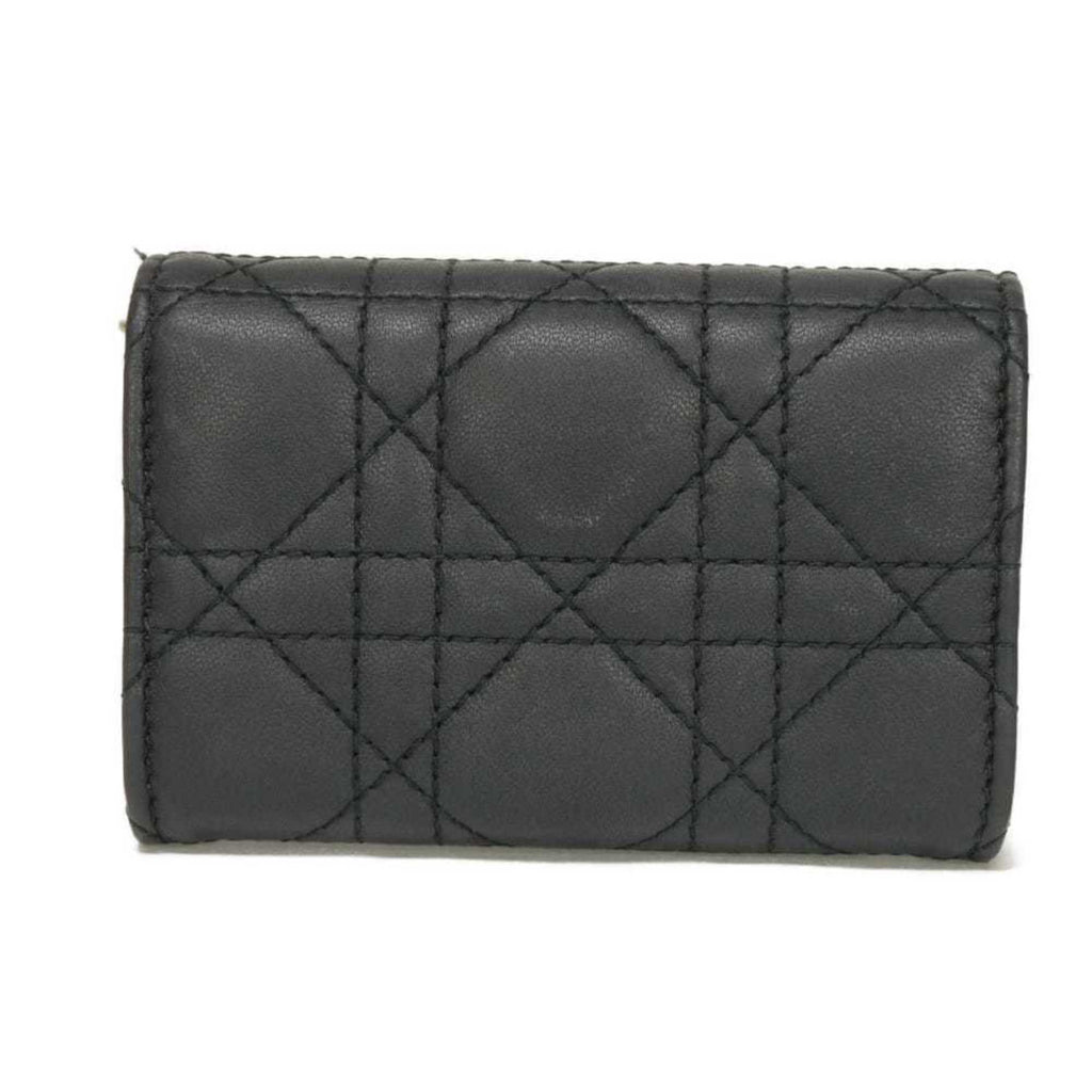 Christian Dior Black Leather Wallet (Bi-Fold) (Pre-Owned)