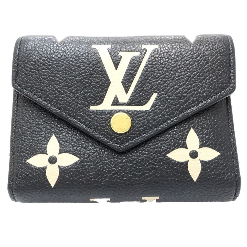 Louis Vuitton Monogram Bicolor Monogram Noir Monogram Empreinte Wallet (Tri-Fold) (Pre-Owned)