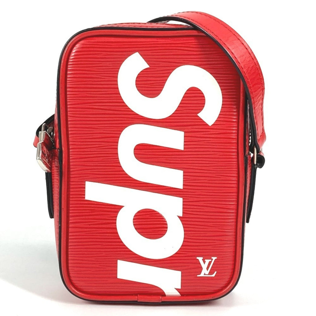 Louis Vuitton Red Color White Epi Leather Pochette Shoulder Bag (Pre-Owned)