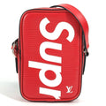 Louis Vuitton Red Color White Epi Leather Pochette Shoulder Bag (Pre-Owned)