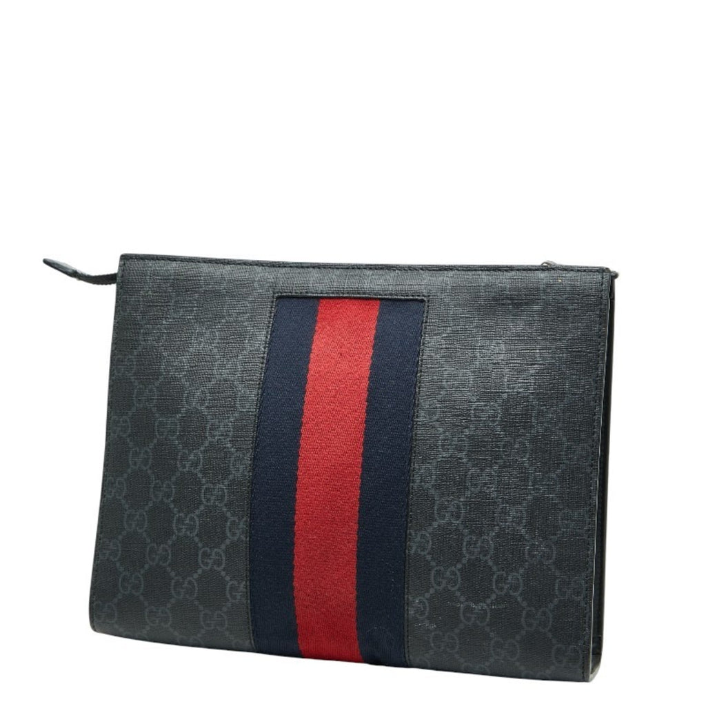 Gucci Black Multi-Color Pvc Leather Clutch Bag (Pre-Owned)