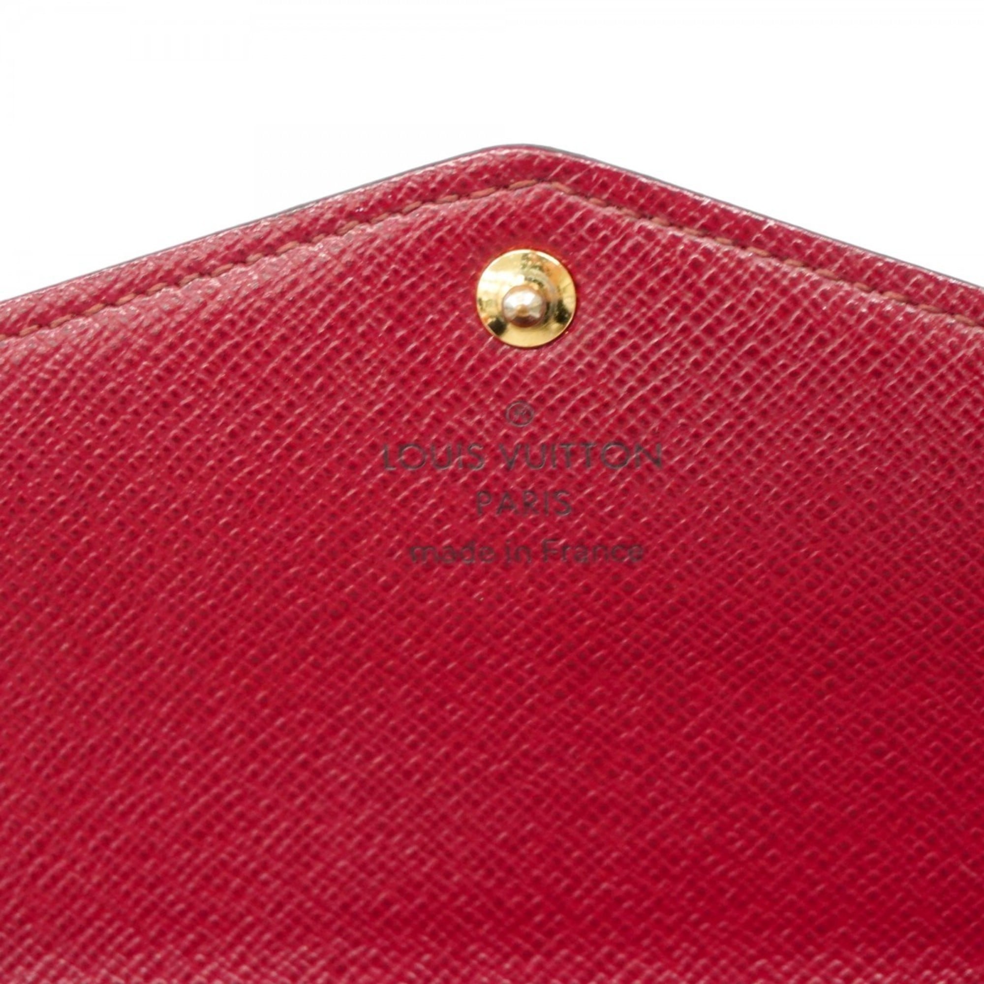 Louis Vuitton Brown Fuchsia Long Wallet (Bi-Fold) (Pre-Owned)