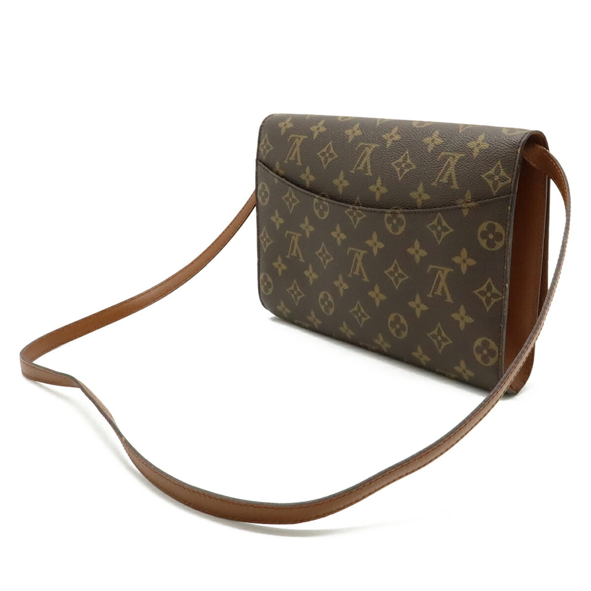 Louis Vuitton Monogram Brown Monogram Clutch Bag Shoulder Bag (Pre-Owned)