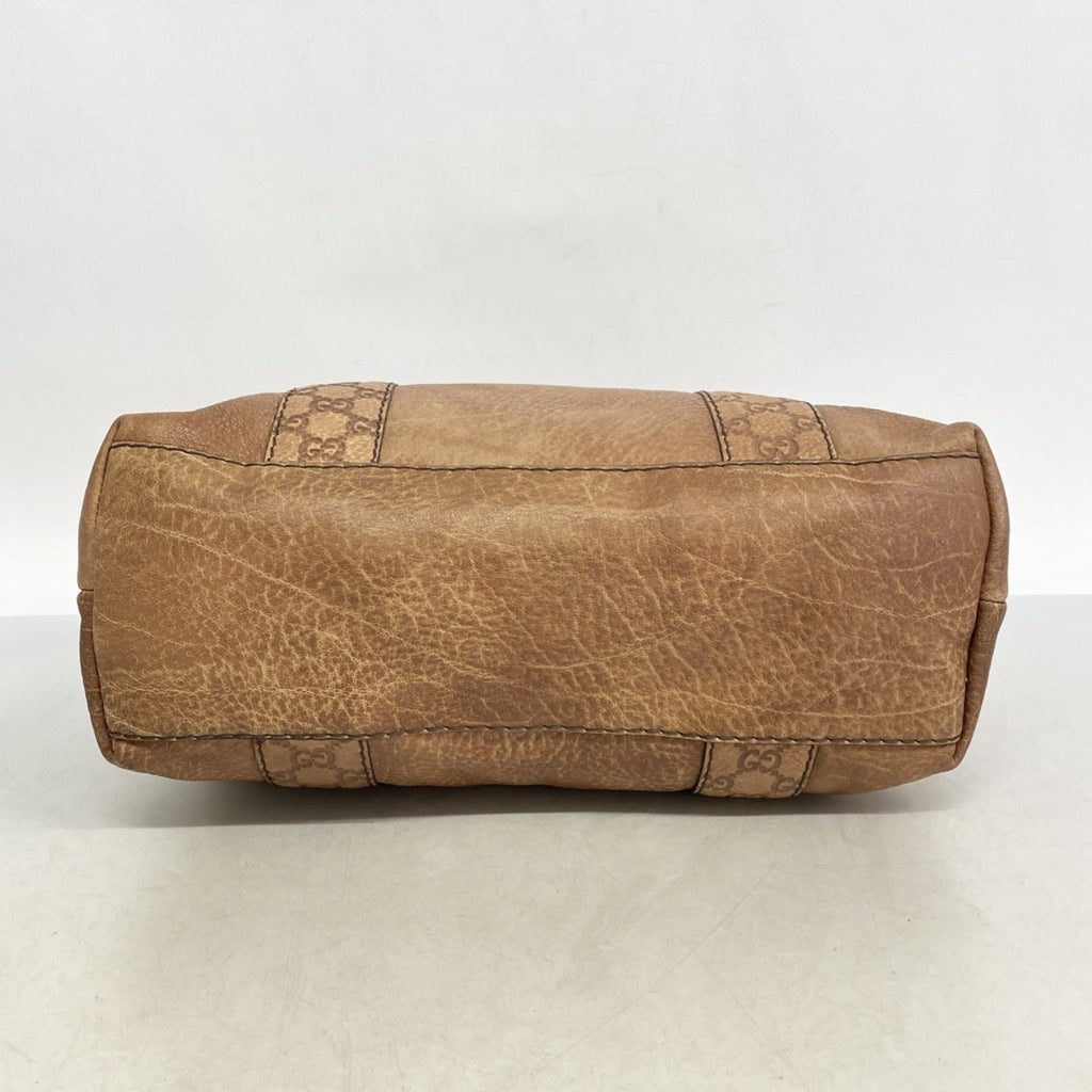 Gucci Brown Leather Tote Bag (Pre-Owned)