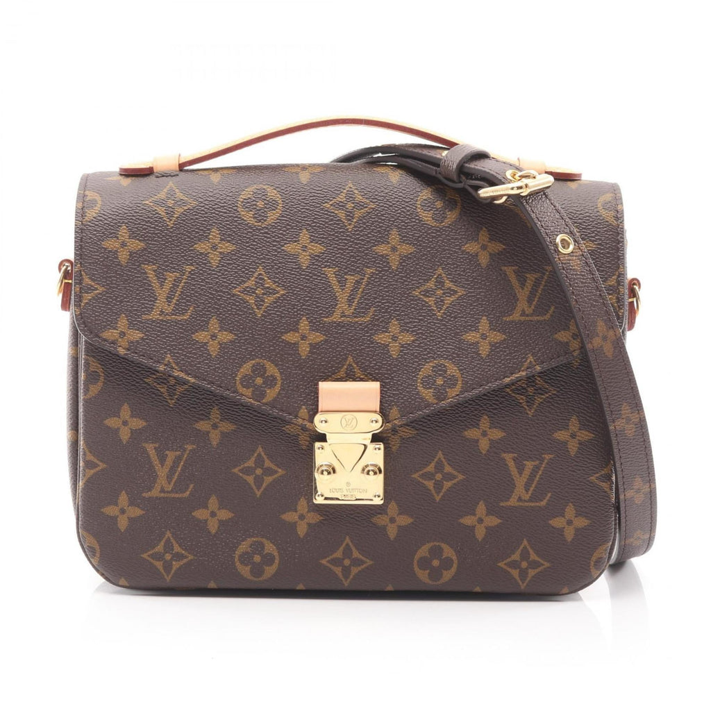 Louis Vuitton Brown Pvc Coated Canvas Leather Handbag Pochette (Pre-Owned)