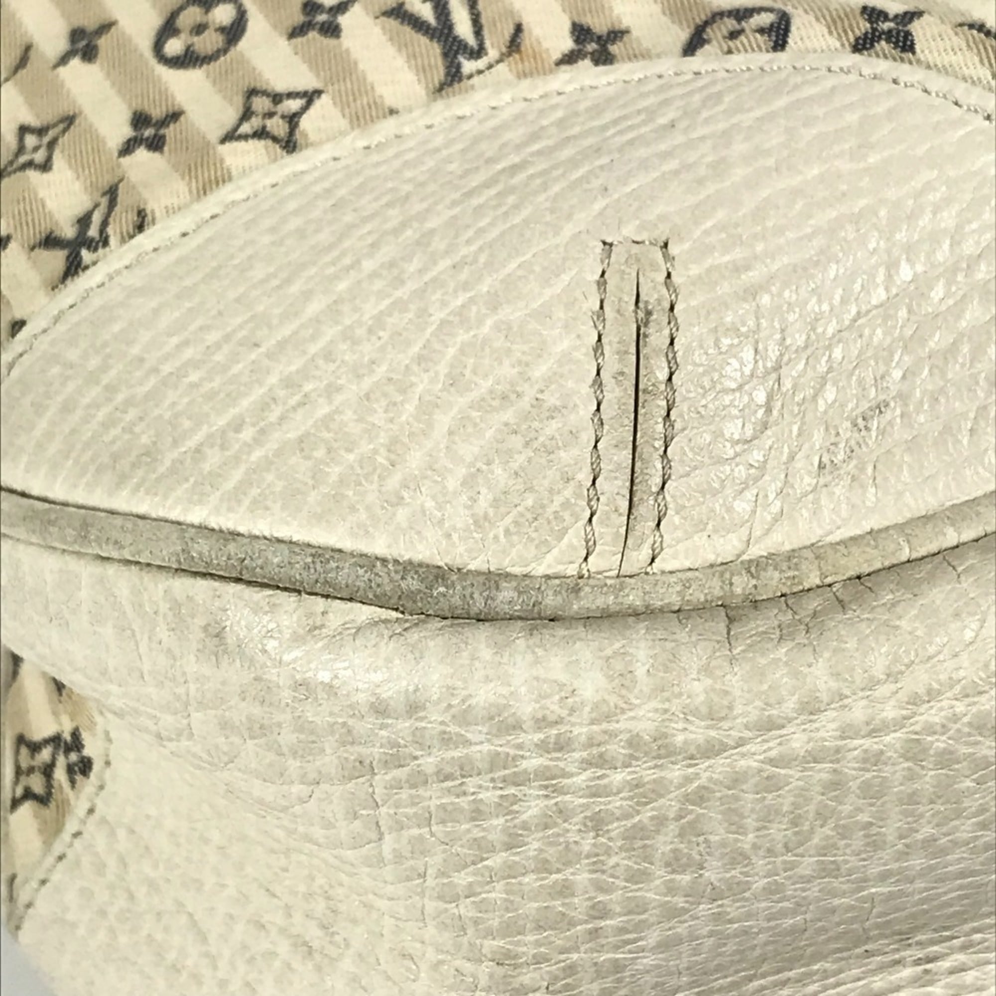 Louis Vuitton Monogram Mini Lin Beige White Monogram Mini Lin Handbag Tote Bag (Pre-Owned)