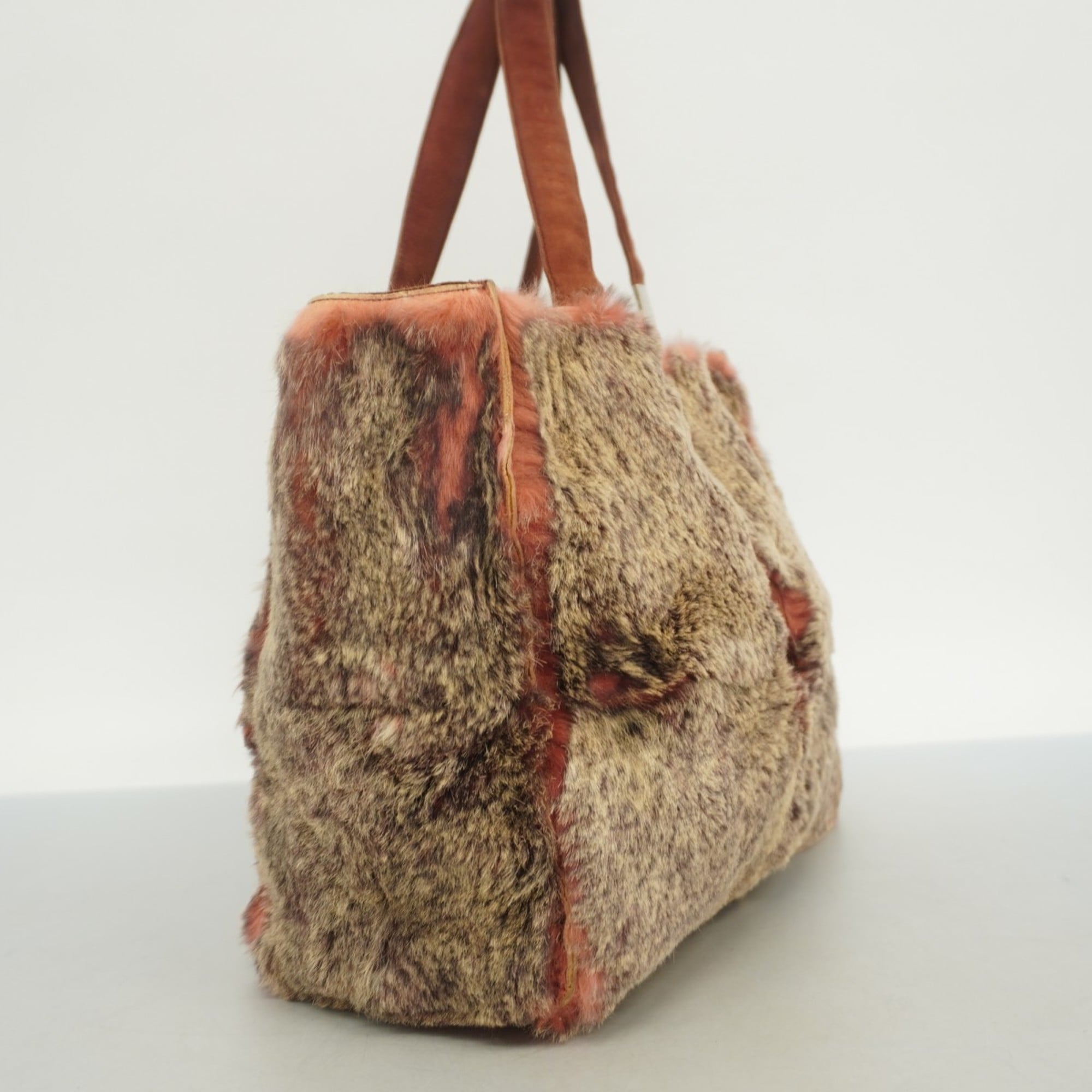 Chanel Beige Bordeaux Fur Tote Bag (Pre-Owned)