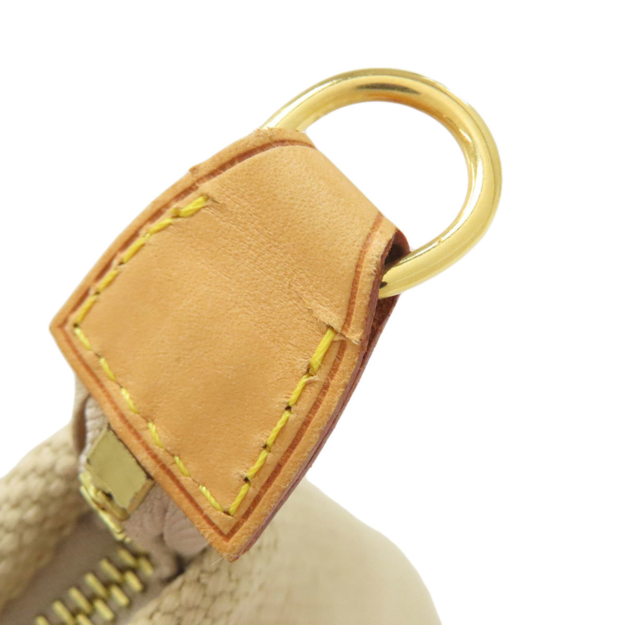Louis Vuitton Beige Red Color Canvas Handbag (Pre-Owned)