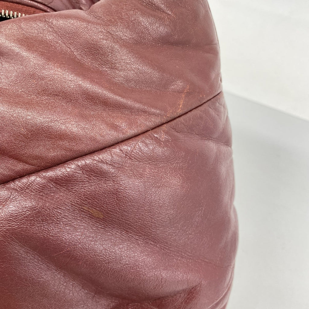 Chanel Bordeaux Leather Tote Bag (Pre-Owned)