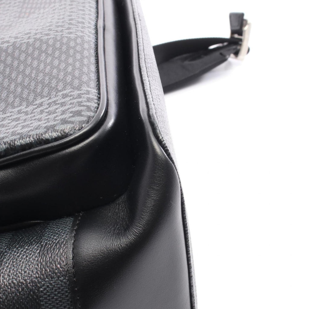 Louis Vuitton Black Damier Graphite Gray Coated Canvas Leather Backpack (Pre-Owned)