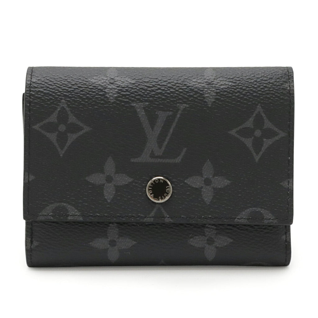 Louis Vuitton Monogram Eclipse Black Gray Monogram Eclipse Wallet (Tri-Fold) (Pre-Owned)