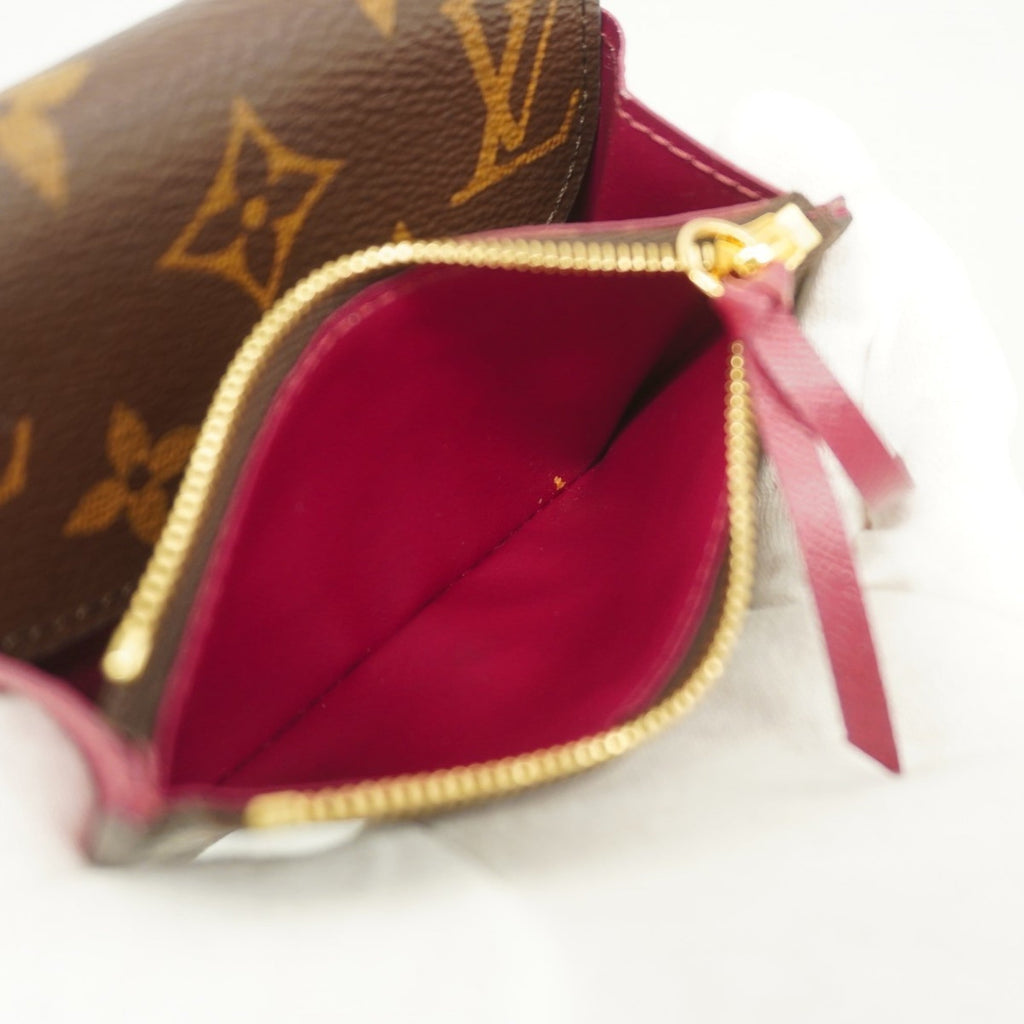 Louis Vuitton Brown Fuchsia Coin Purse/Coin Case (Pre-Owned)
