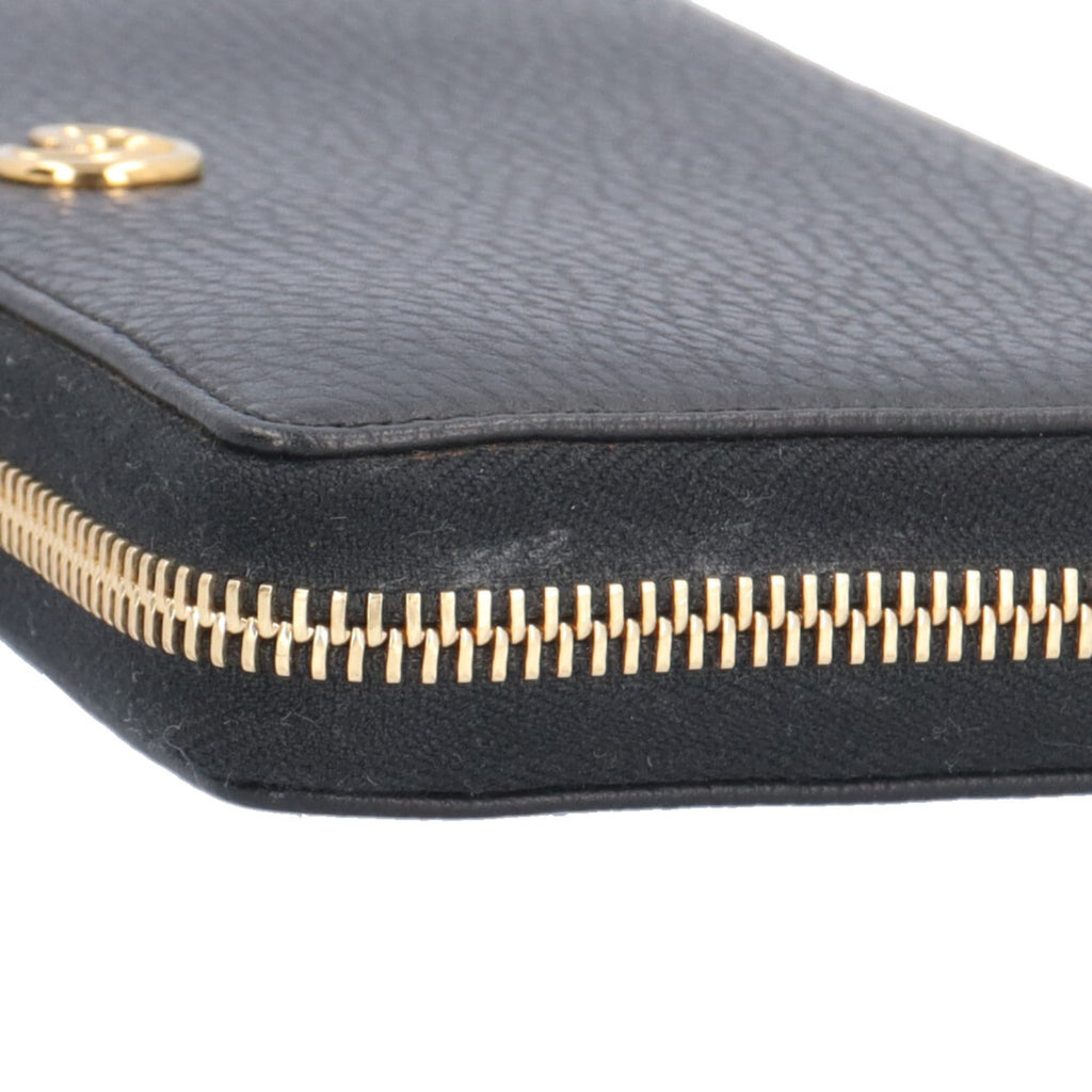 Gucci Black Leather Long Wallet (Bi-Fold) (Pre-Owned)