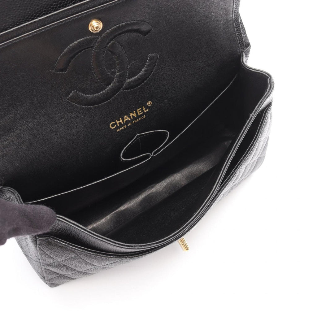 Chanel Black Grained Calfskin Shoulder Bag (Pre-Owned)