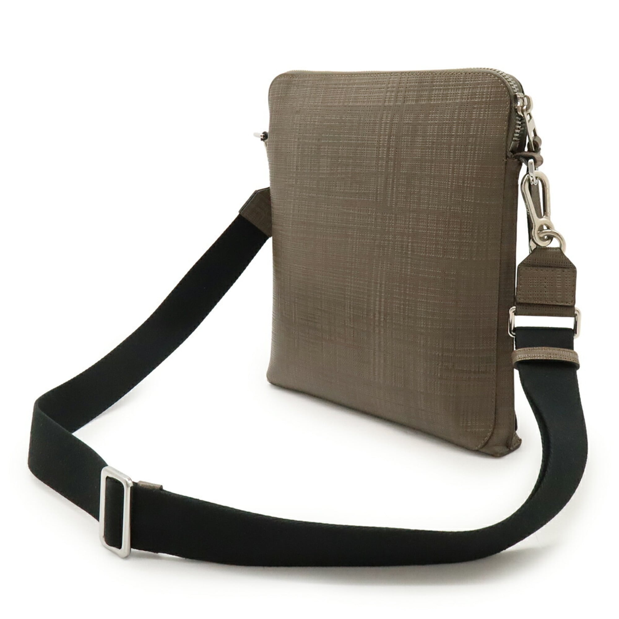 Loewe Linen Gray Grayish Leather Shoulder Bag (Pre-Owned)