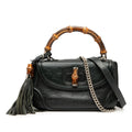 Gucci Green Leather Handbag Shoulder Bag (Pre-Owned)
