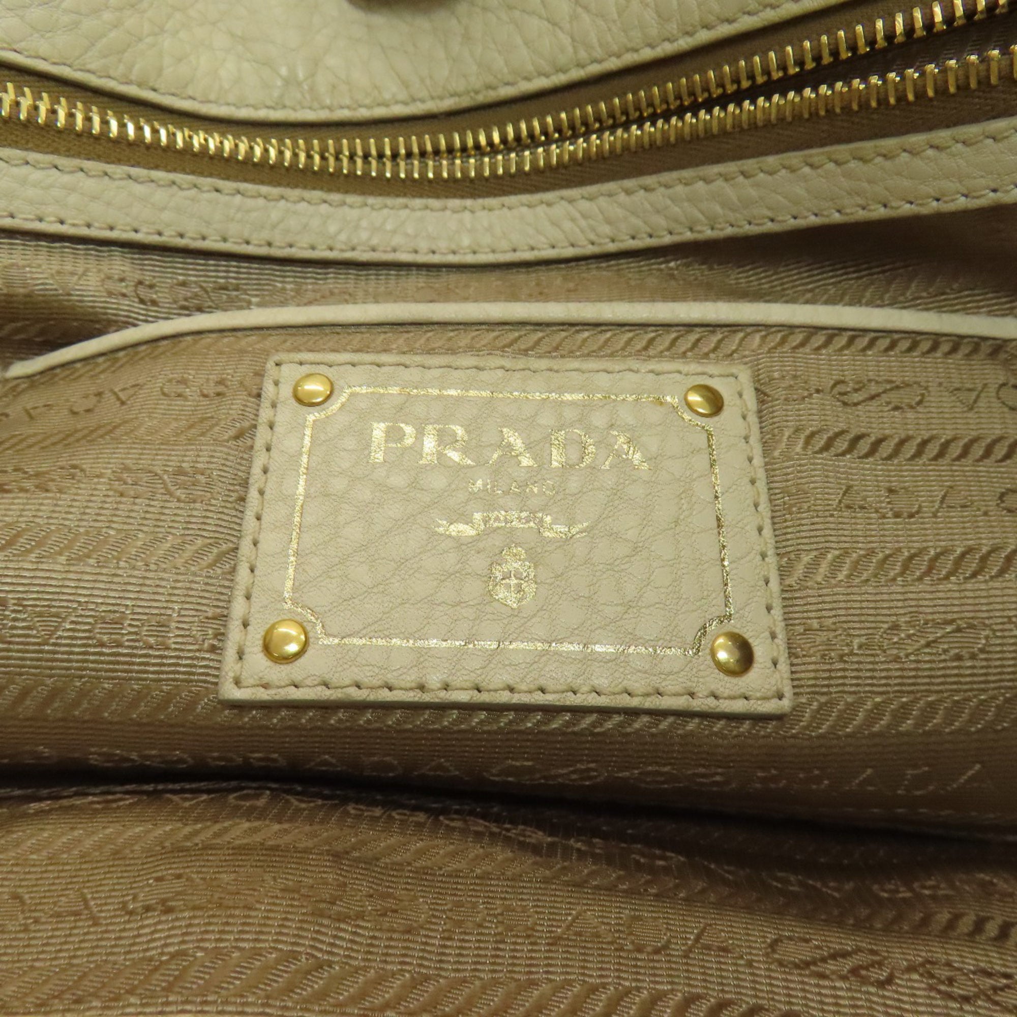 Prada Brown Canvas Tote Bag (Pre-Owned)