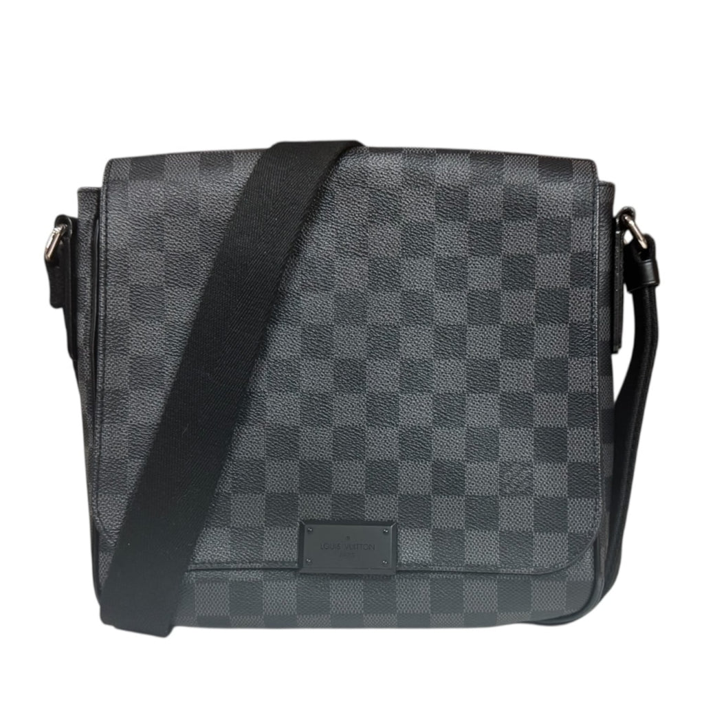 Louis Vuitton Black Gray Damier Graphite Shoulder Bag (Pre-Owned)
