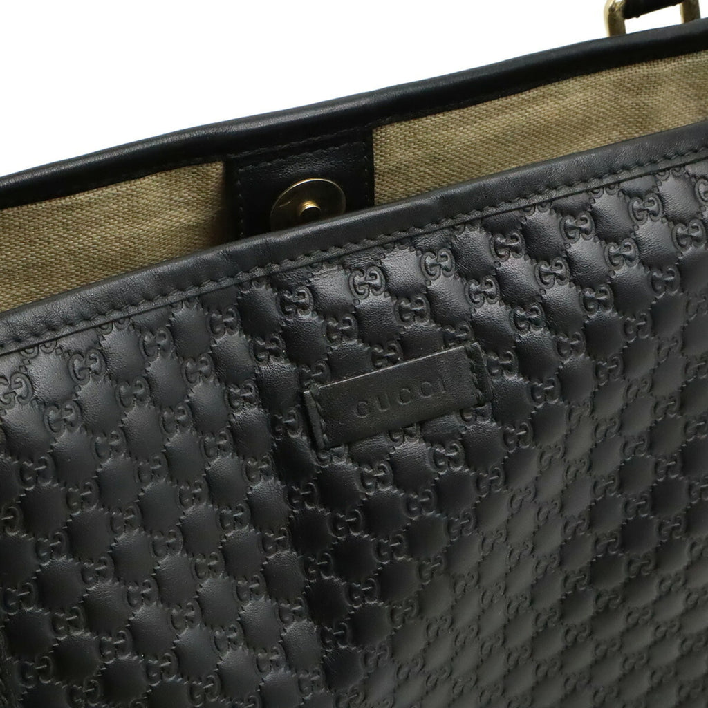 Gucci Microguccissima Black Micro Gg Leather Shoulder Bag Tote Bag (Pre-Owned)