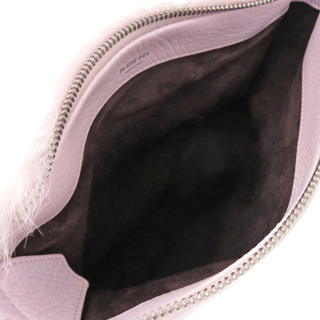 Burberry Purple Leather Shoulder Bag (Pre-Owned)