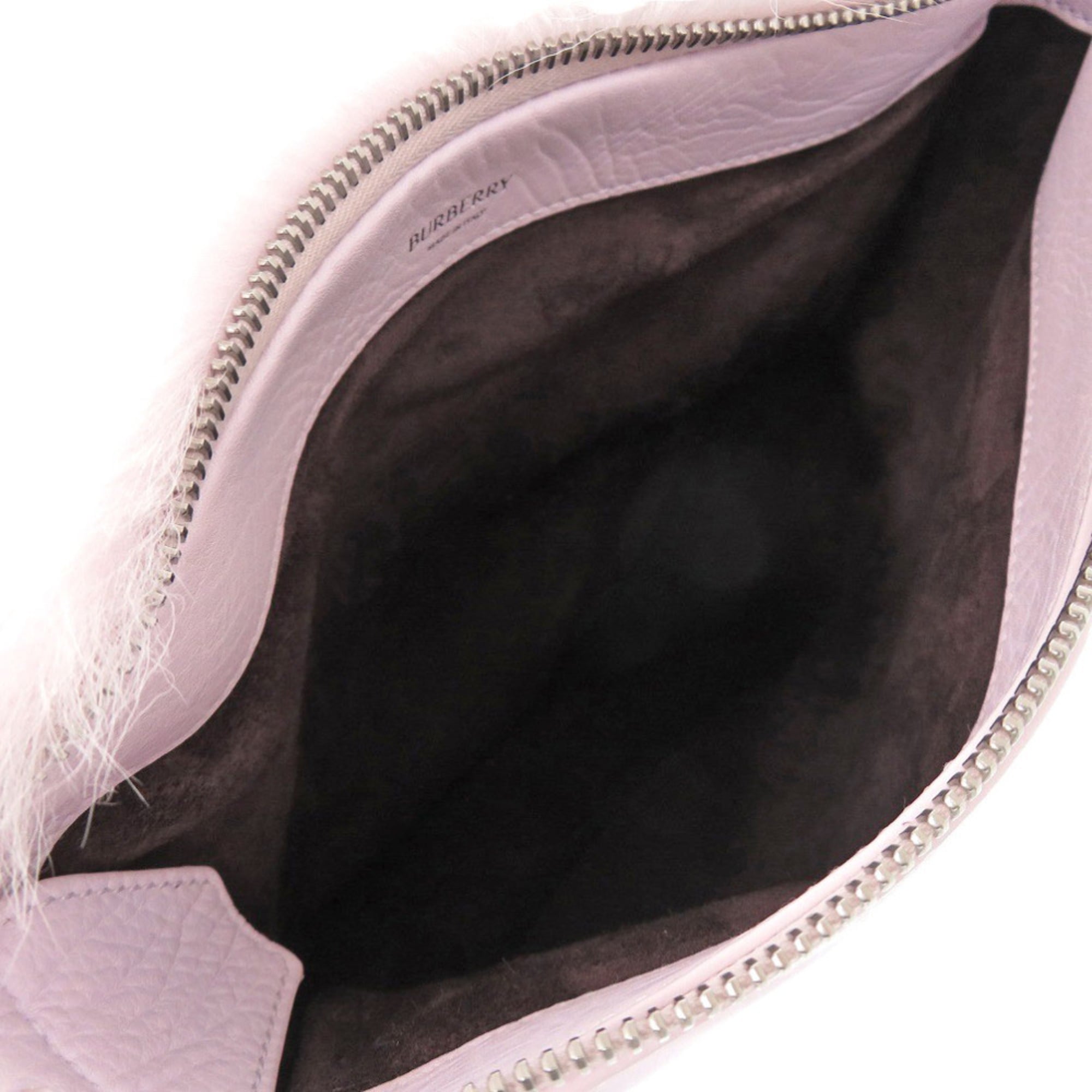 Burberry Purple Leather Shoulder Bag (Pre-Owned)