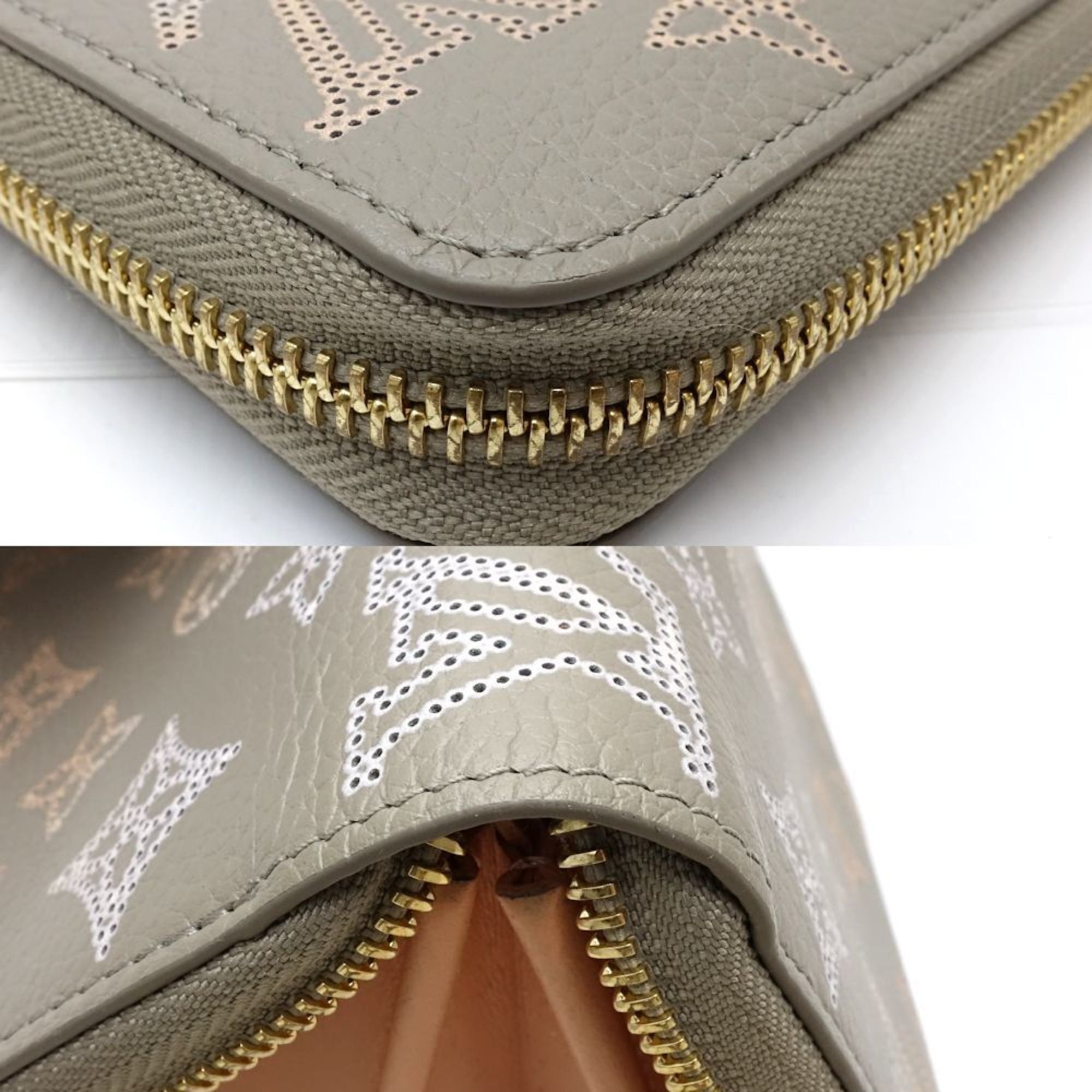 Louis Vuitton Monogram Gray Mahina Leather Long Wallet (Bi-Fold) (Pre-Owned)