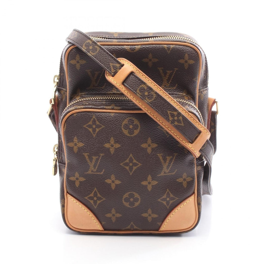 Louis Vuitton Brown Monogram Coated Canvas Leather Shoulder Bag (Pre-Owned)