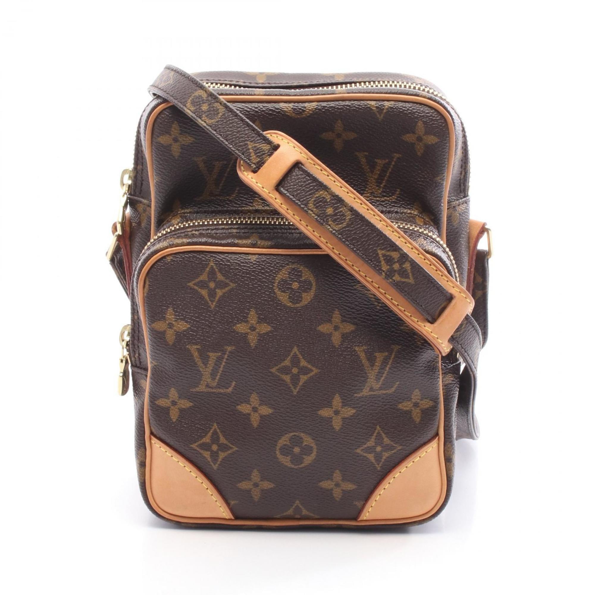 Louis Vuitton Brown Monogram Coated Canvas Leather Shoulder Bag (Pre-Owned)