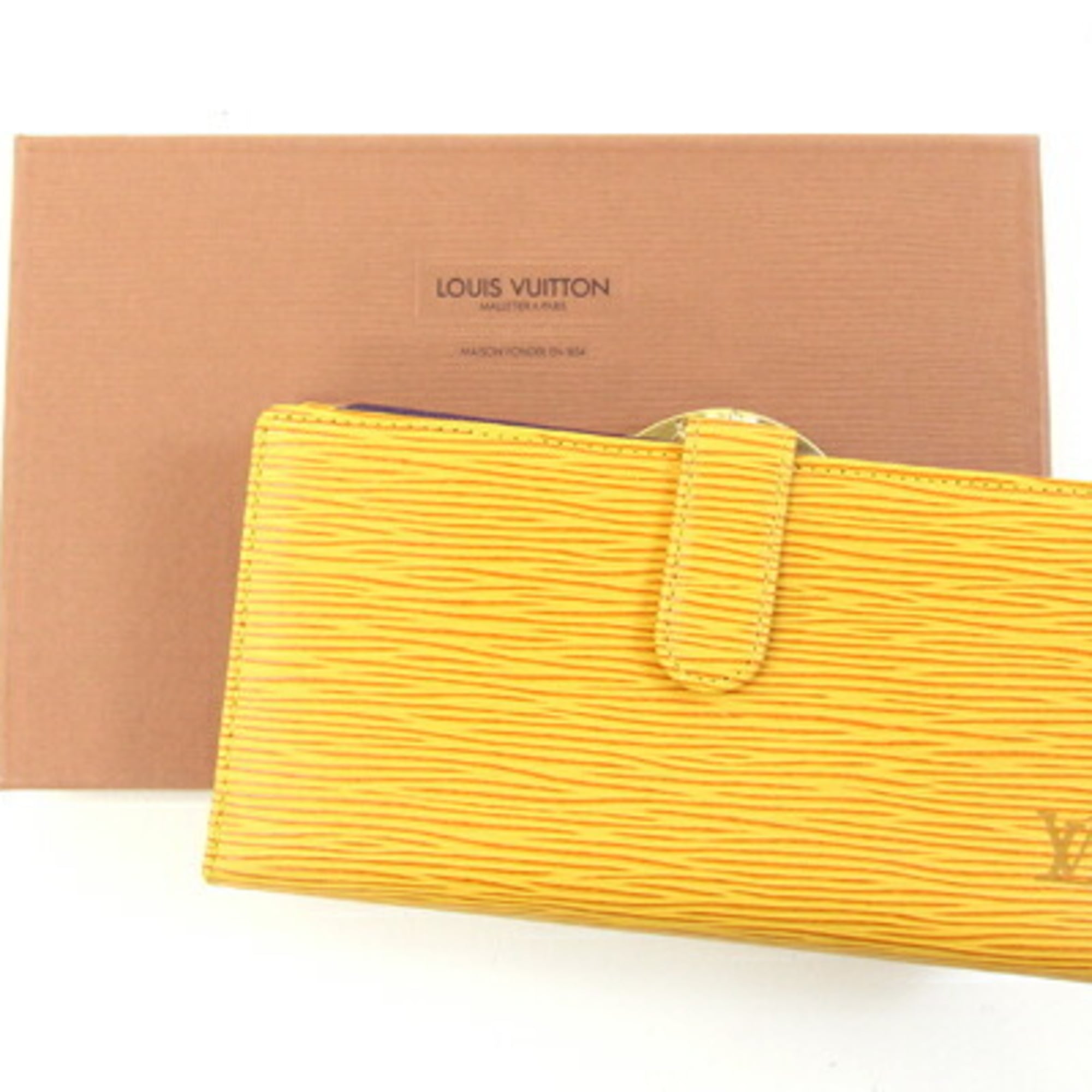 Louis Vuitton Yellow Epi Leather Long Wallet (Bi-Fold) (Pre-Owned)