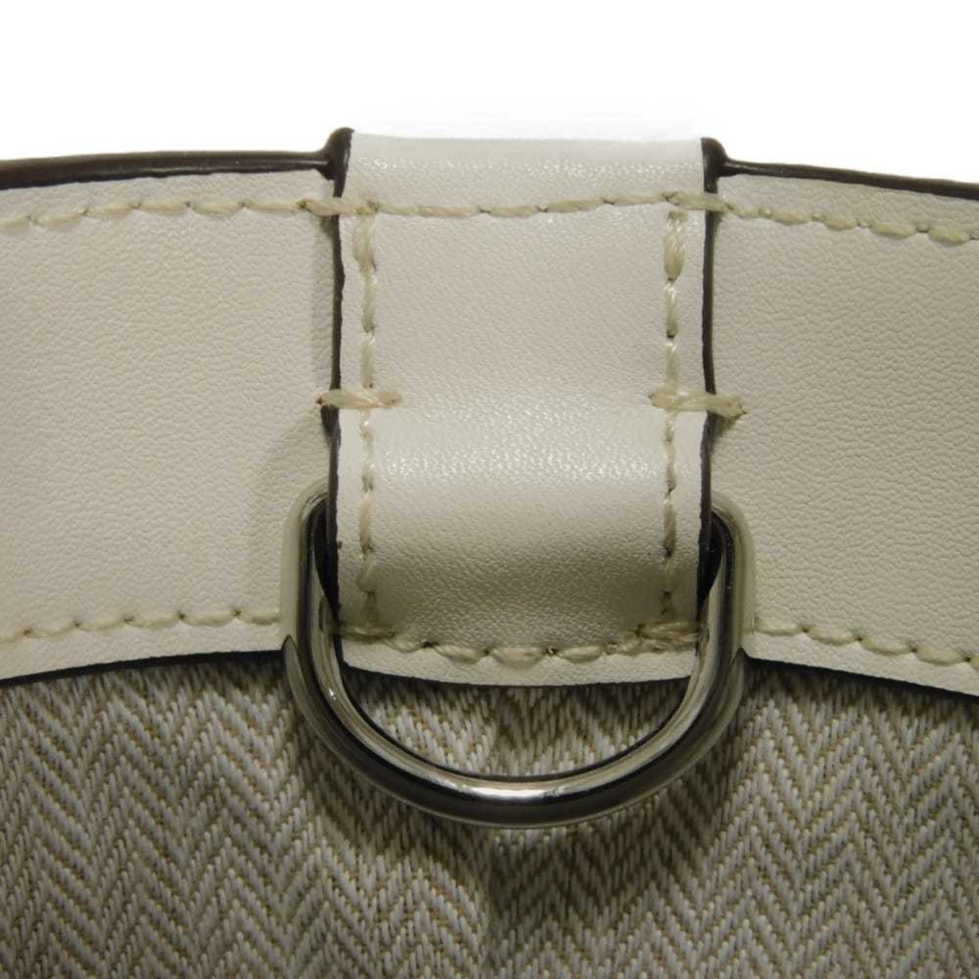 Tory Burch White Leather Handbag Shoulder Bag (Pre-Owned)