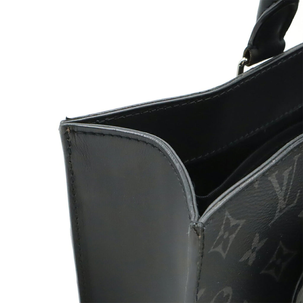 Louis Vuitton Monogram Eclipse Black Gray Monogram Eclipse Leather Handbag Shoulder Bag Tote Bag (Pre-Owned)