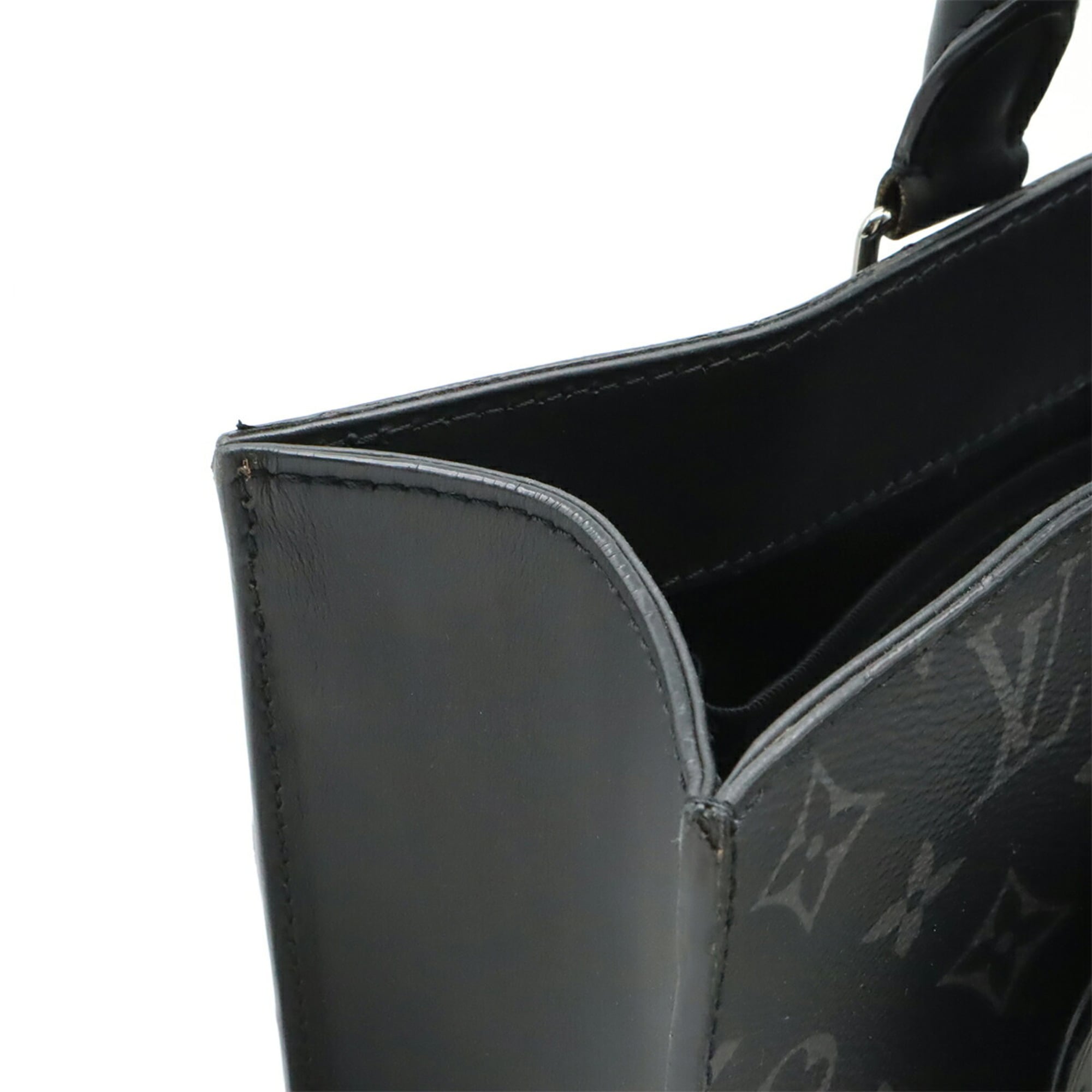 Louis Vuitton Monogram Eclipse Black Gray Monogram Eclipse Leather Handbag Shoulder Bag Tote Bag (Pre-Owned)