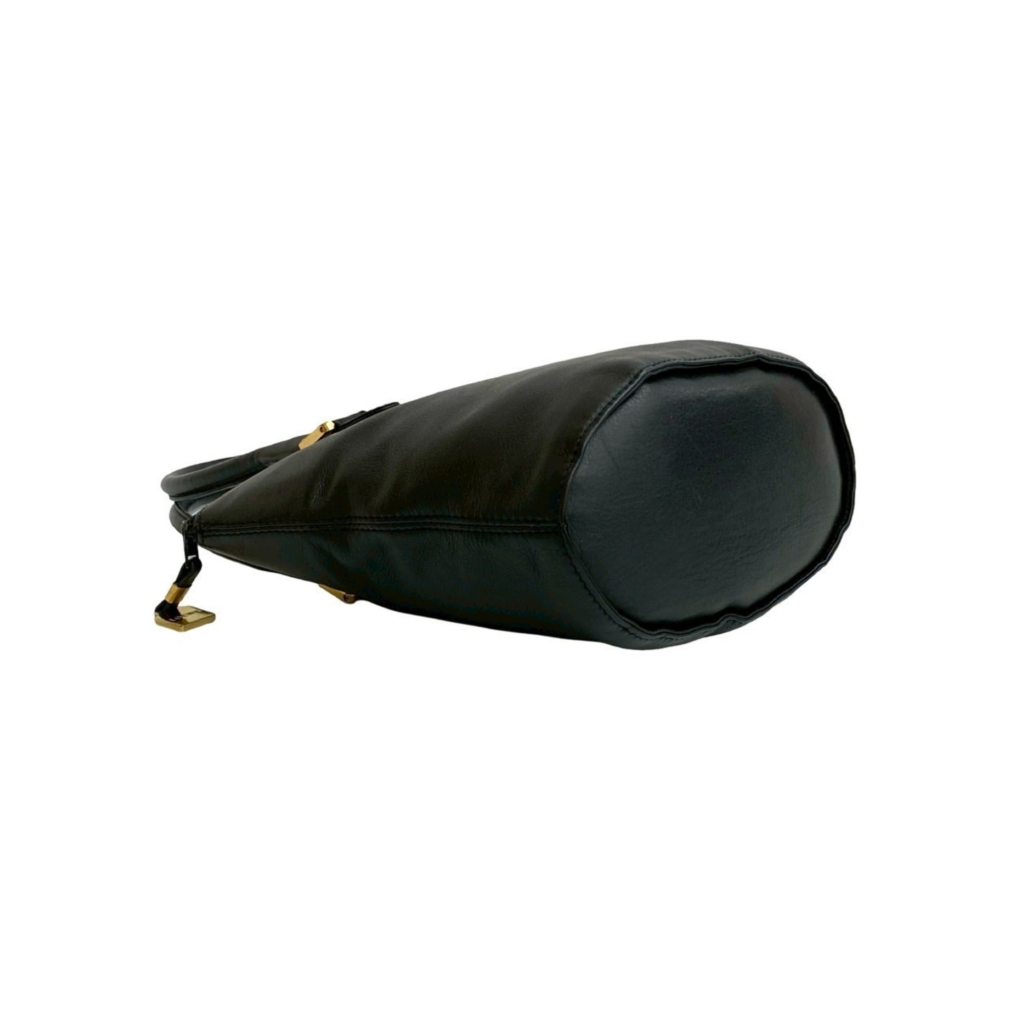 Loewe Black Leather Handbag Shoulder Bag Tote Bag (Pre-Owned)